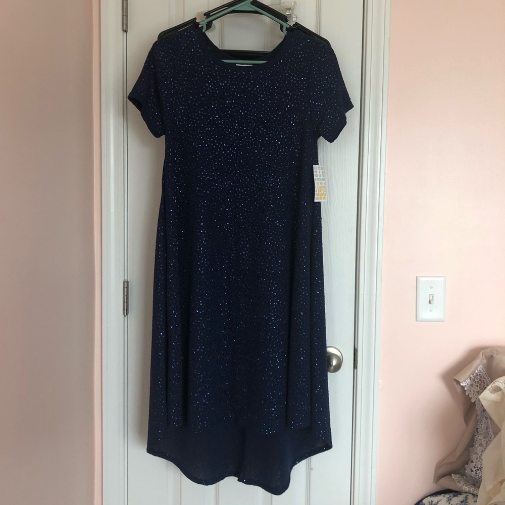 Navy Glitter Carly Dress